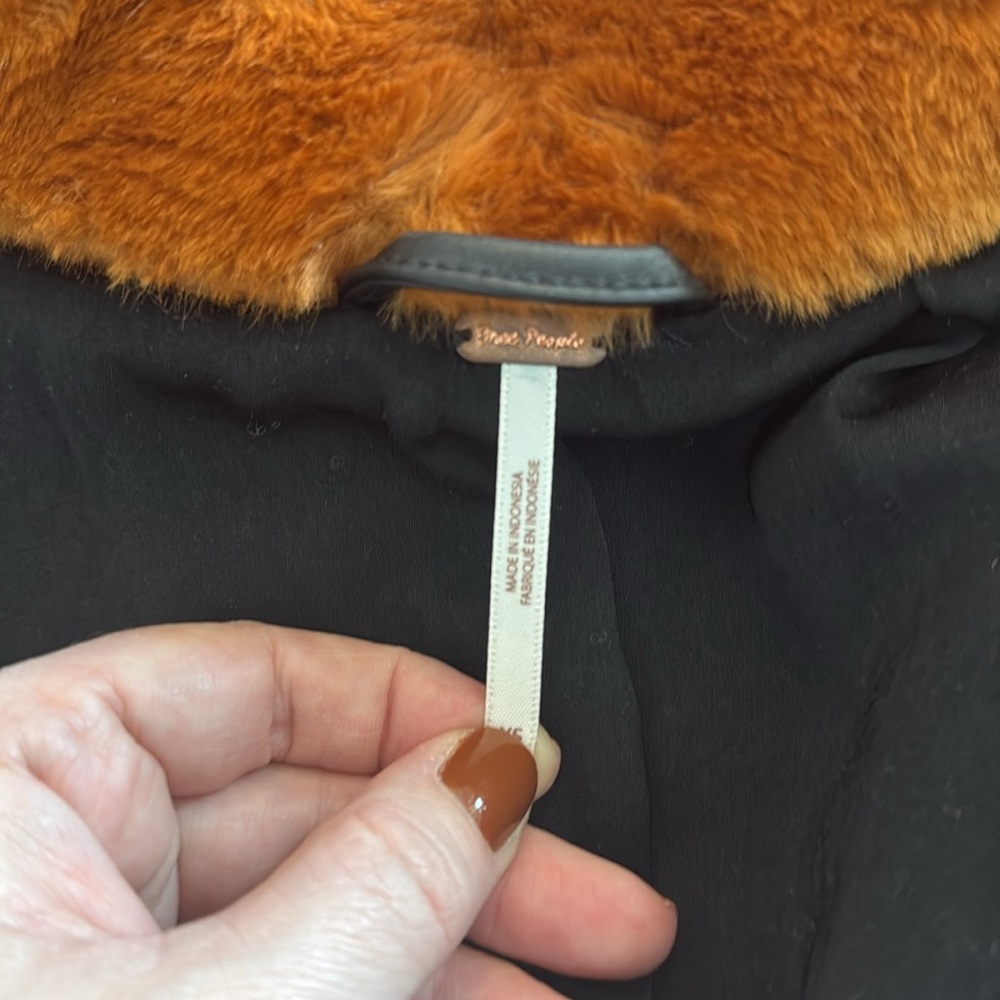 Free People Rust Brown Faux Fur Jacket - Picture 5 of 5